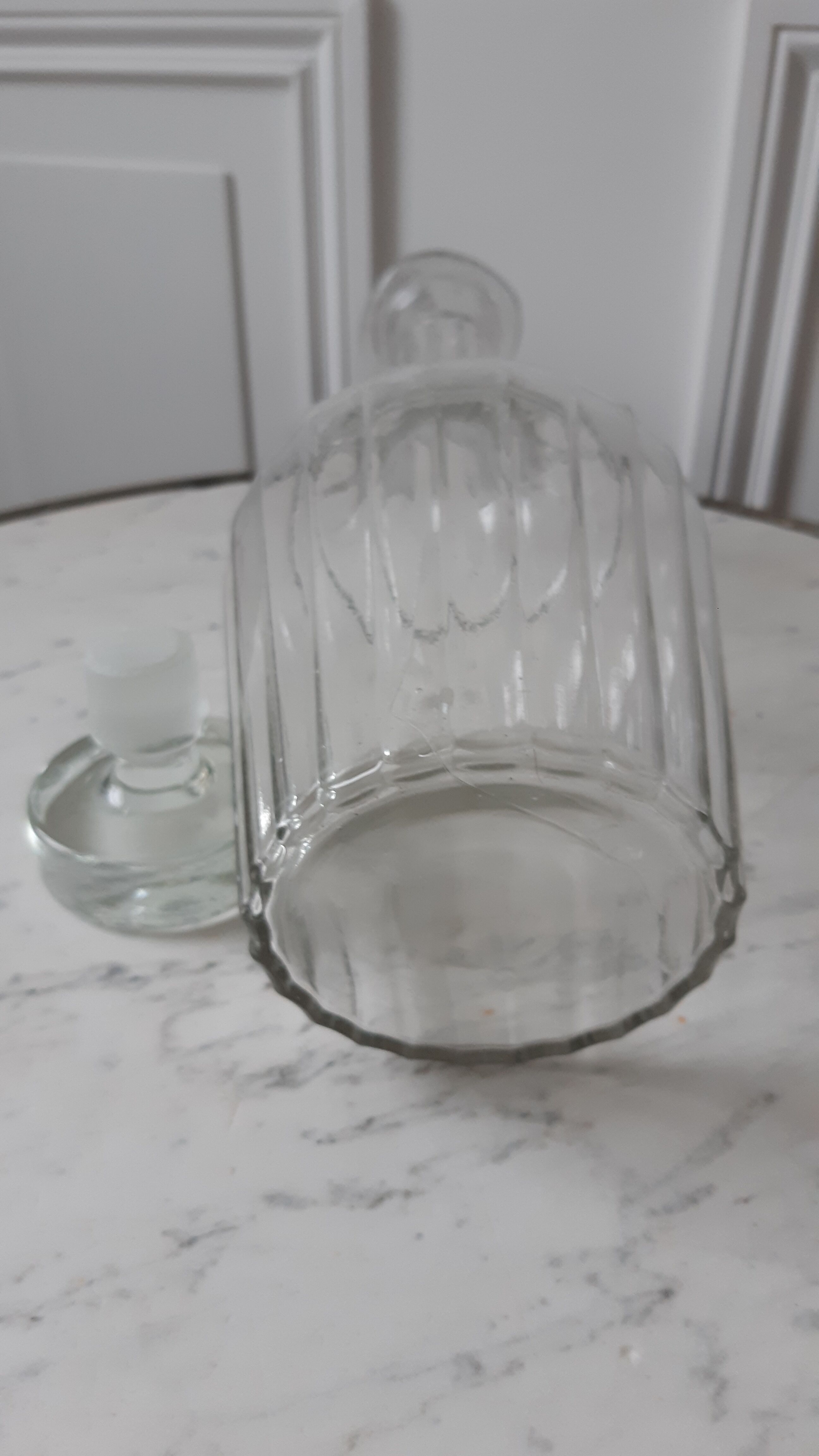 Late nineteenth century molded glass decanter