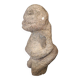 Anthropomorphic figure in volcanic stone, Oceanic tribal art, 17th century