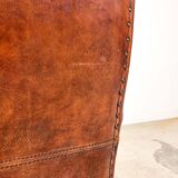 Vintage sheep leather wingback armchair by Lounge Atelier