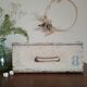 Old wooden box patinated white