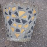 Pair of cement basins and tiles from the 50s