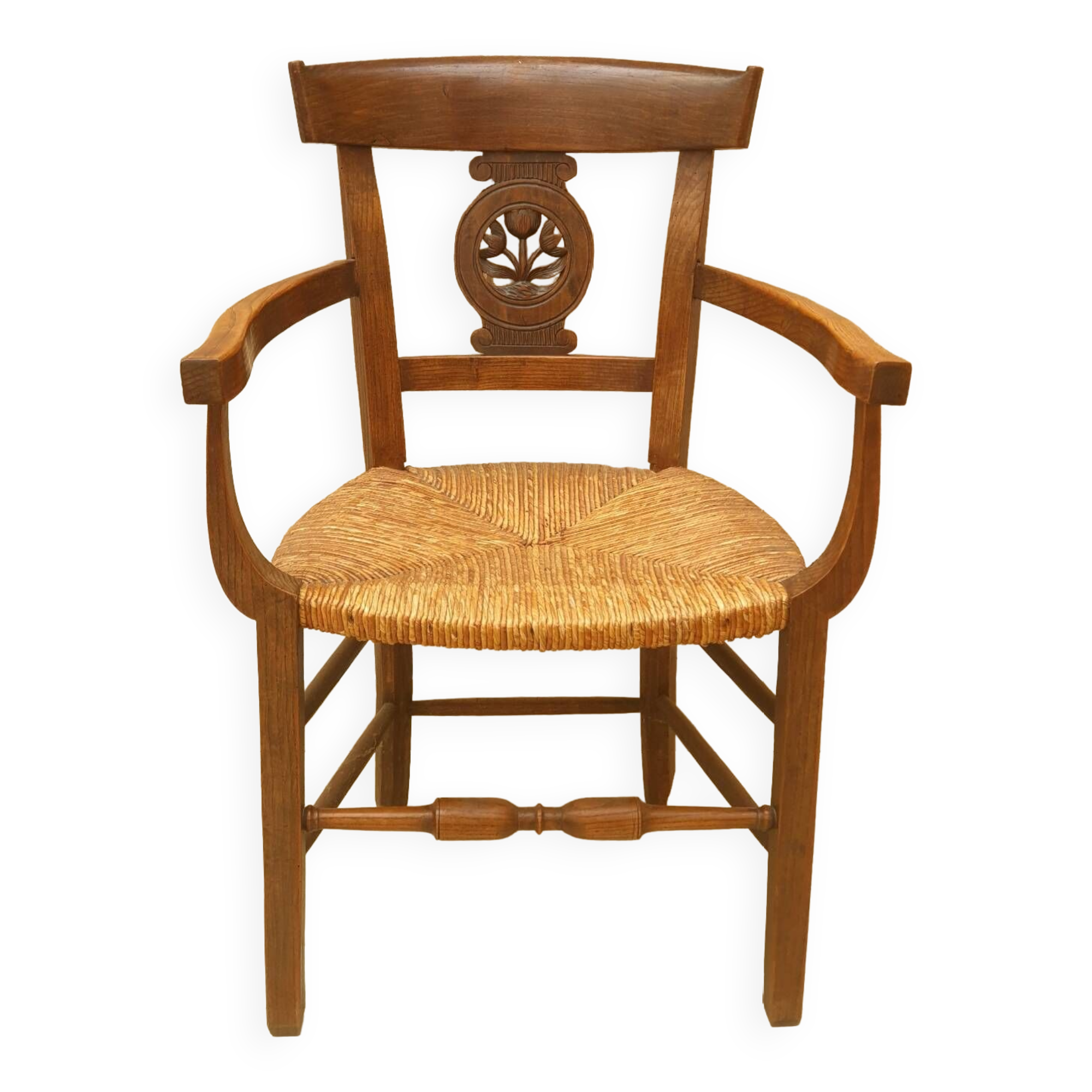 Directory straw armchair