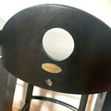 Pair of black designer stools by Baumann