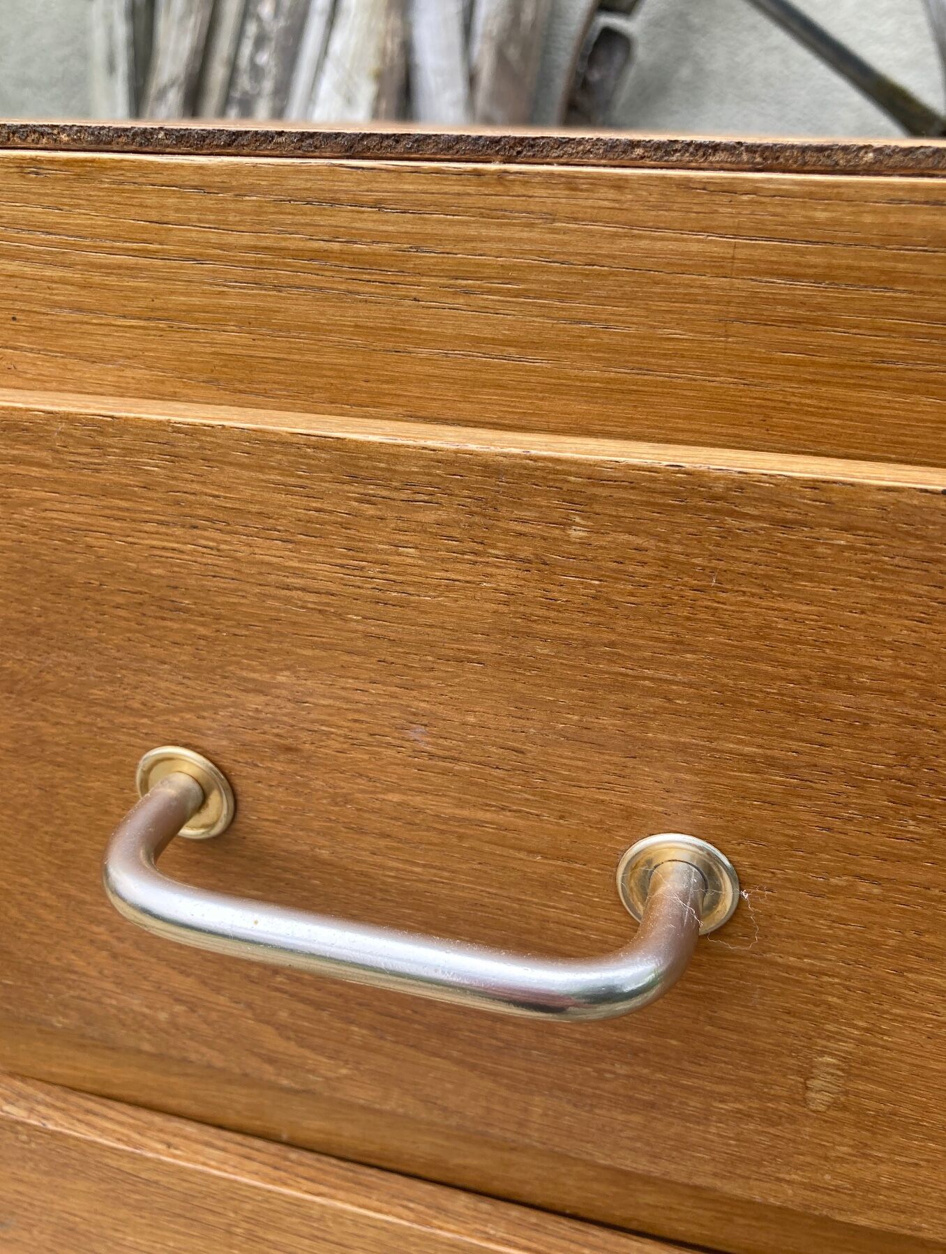 Vintage chest of drawers compass feet