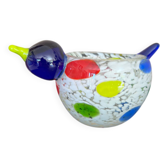 Murano glass bird bowl / pot
