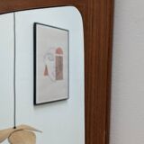 Miroir scandinave en teck vintage