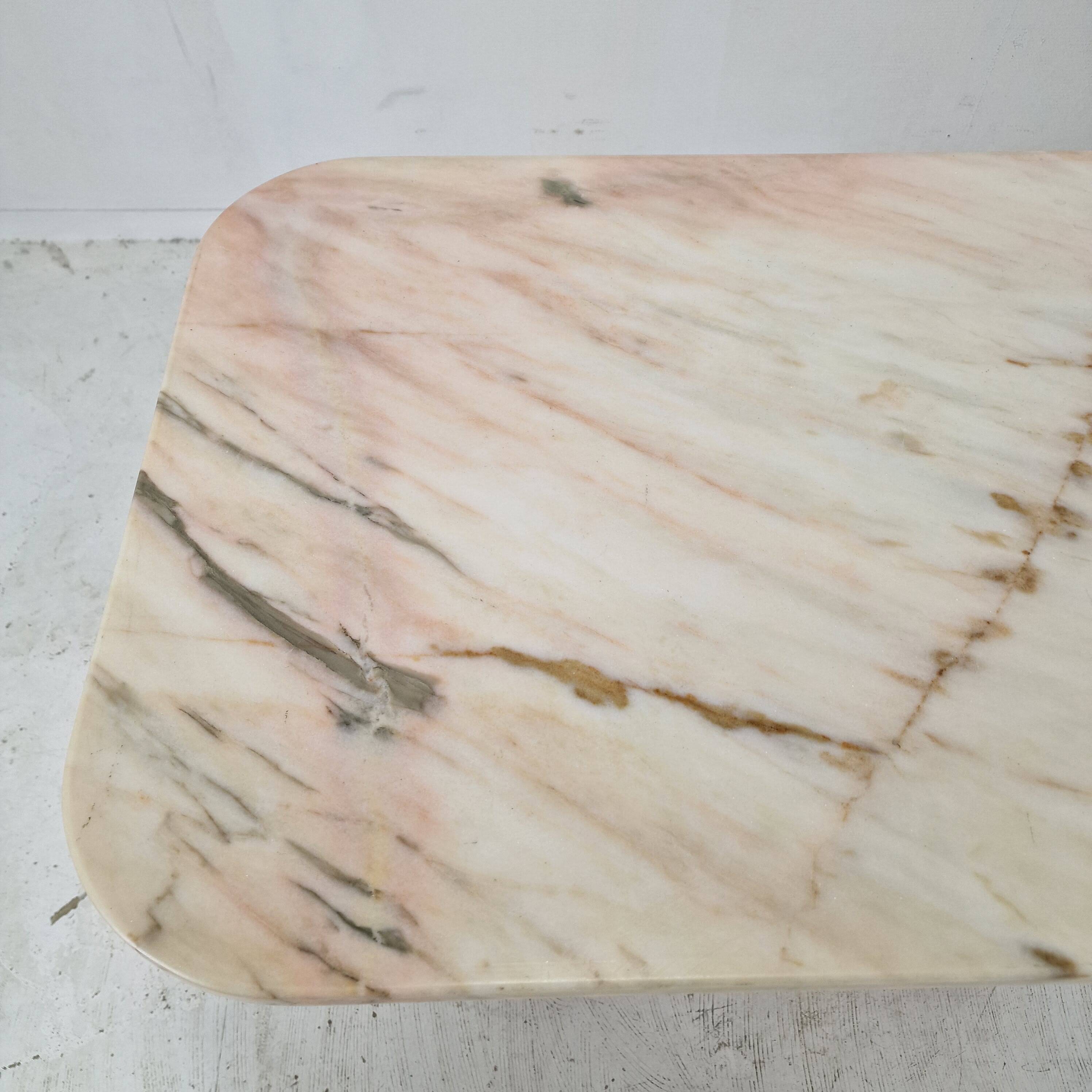 Italian Marble Side Table, 1980s