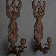 Pair of Empire period bronze sconces decorated with a winged woman