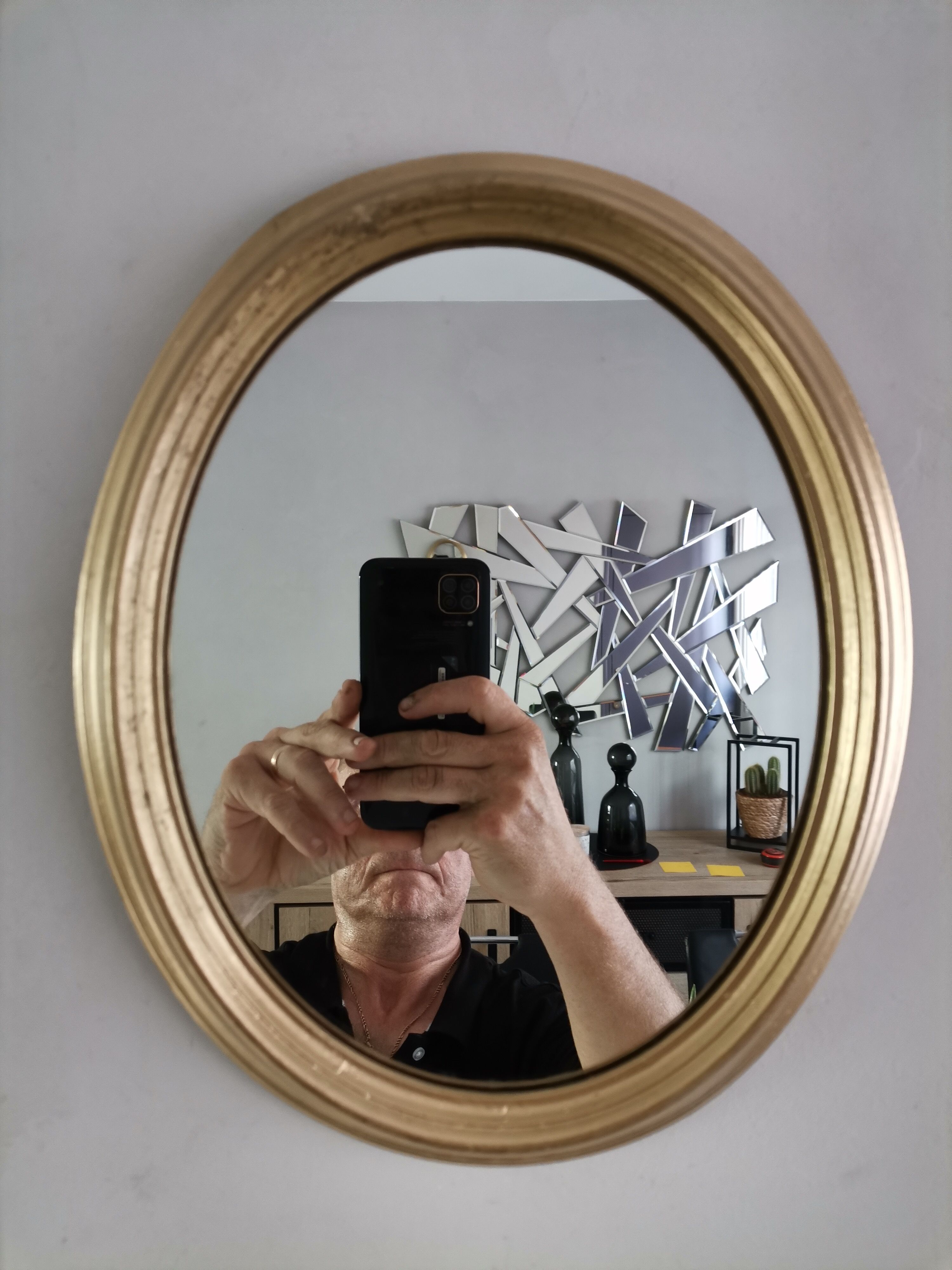 Golden mirror 25x30cm