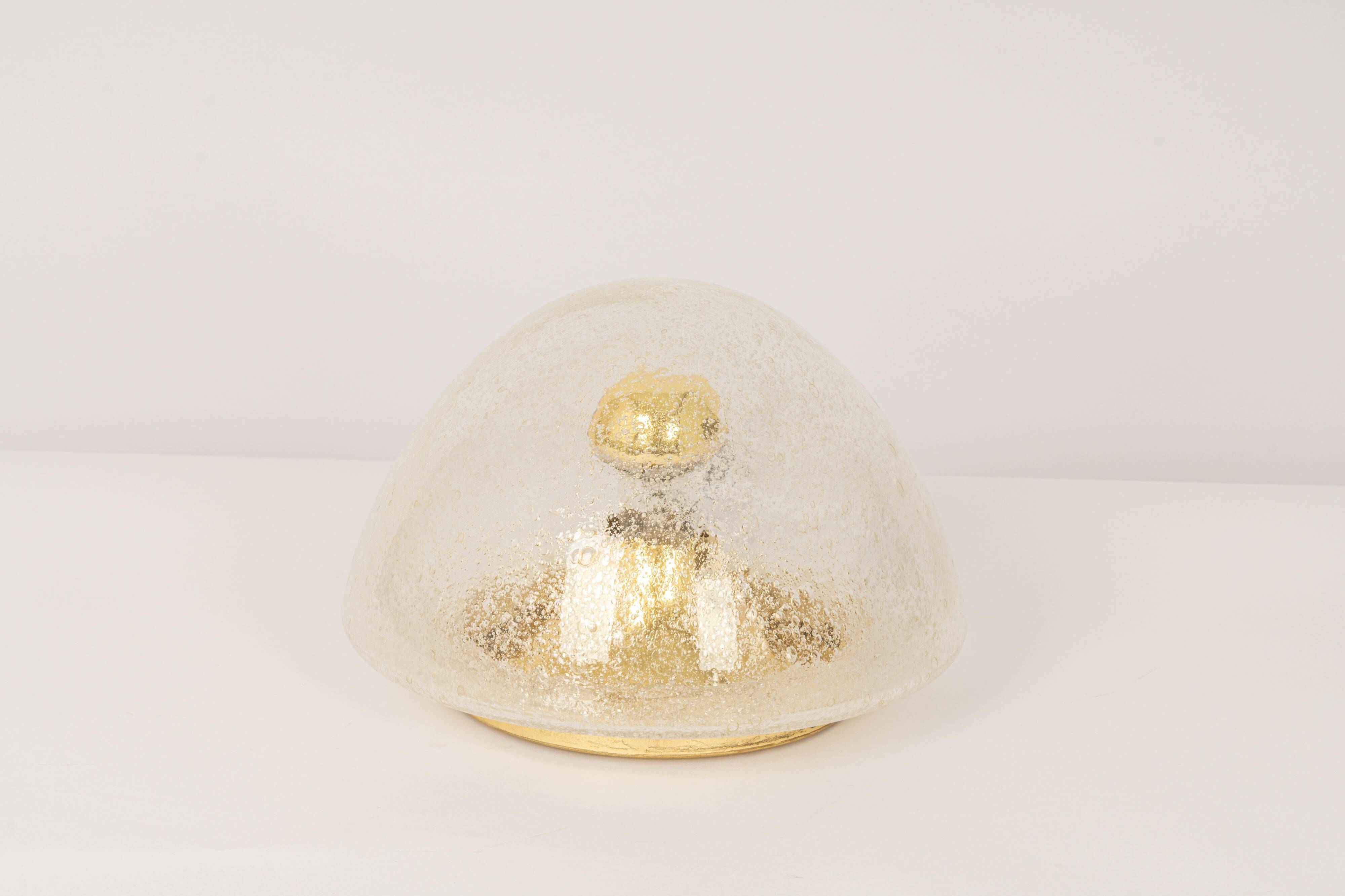 glass Space Age ceiling lights by Hoffmeister, Germany, 1960s