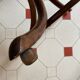 Old curved wood parrot coat rack