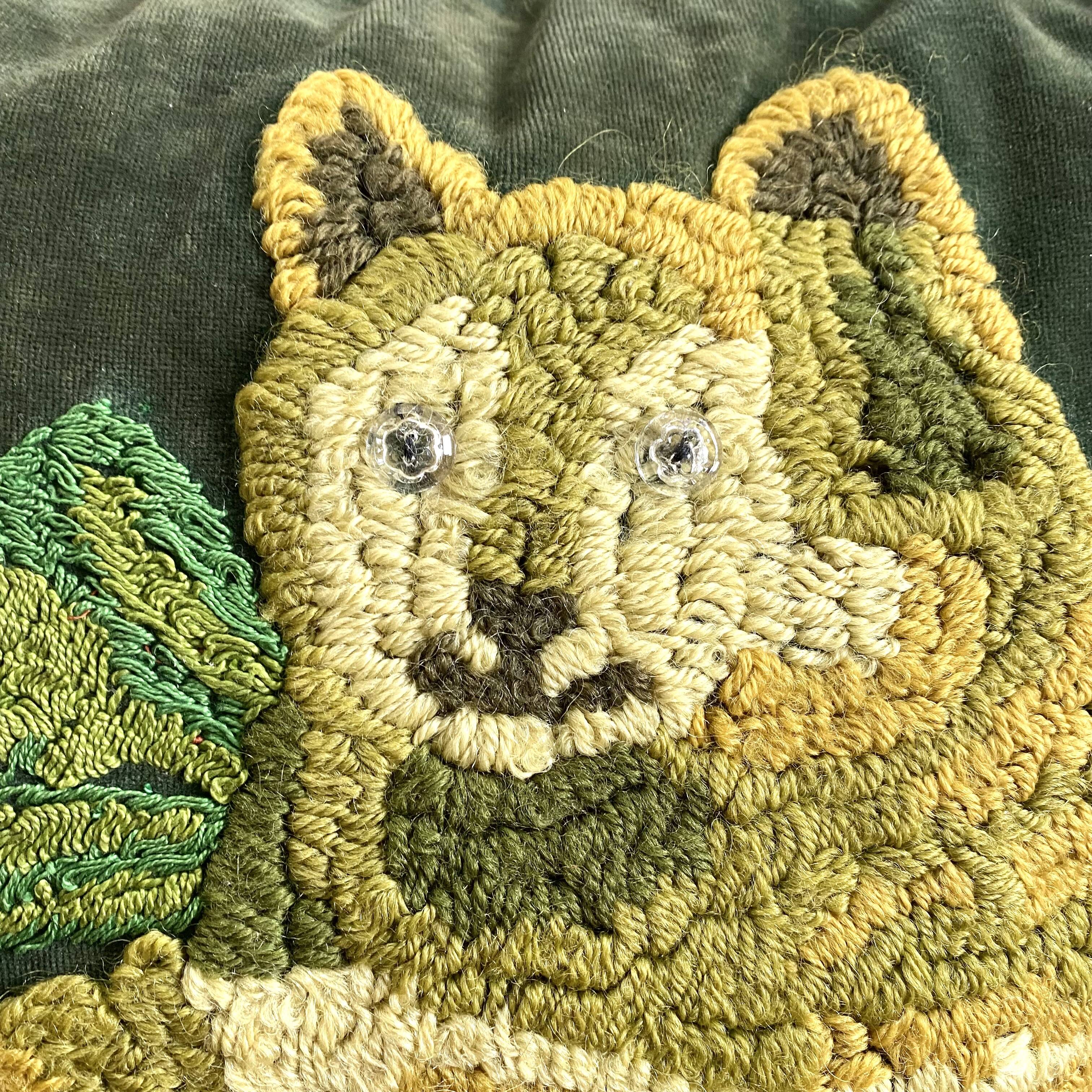 Coussin vintage en velour
