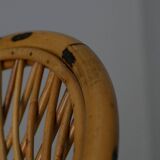 Fauteuil en rotin Gervasoni, années 1960