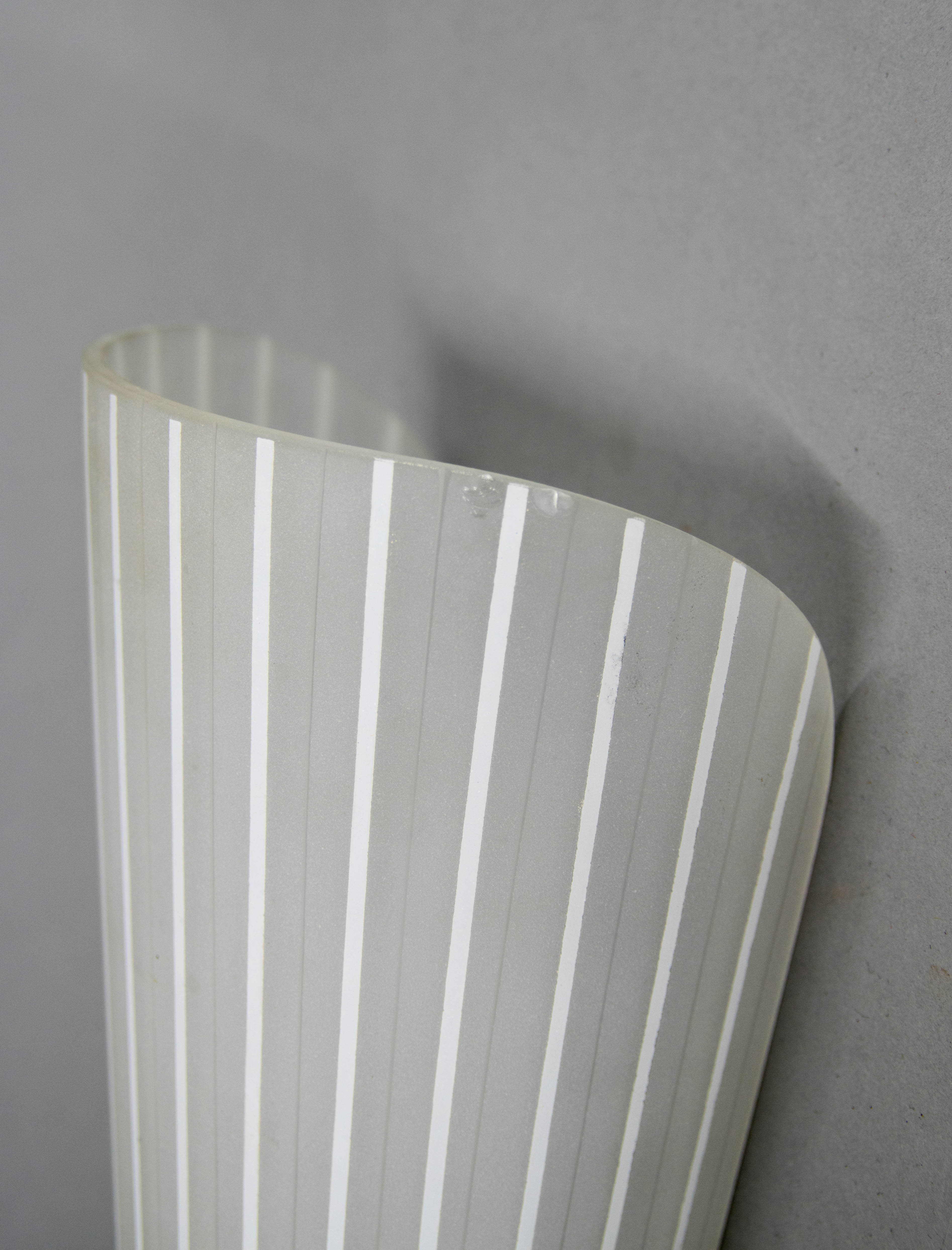 Glass wall lamp, europe, 1970s