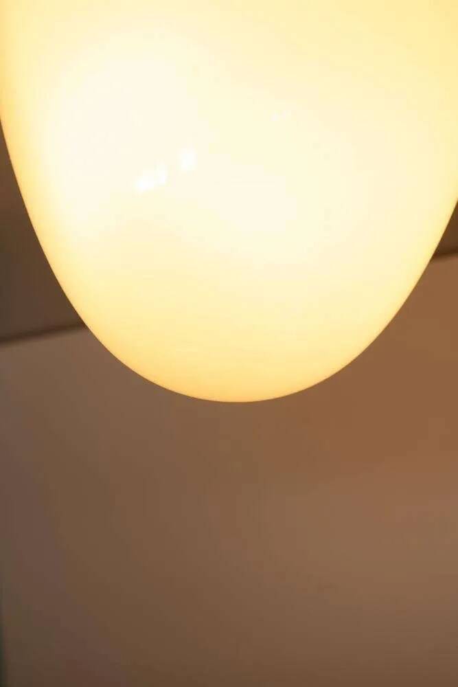 Vintage opaline ceiling light from the 1950s, minimalist.