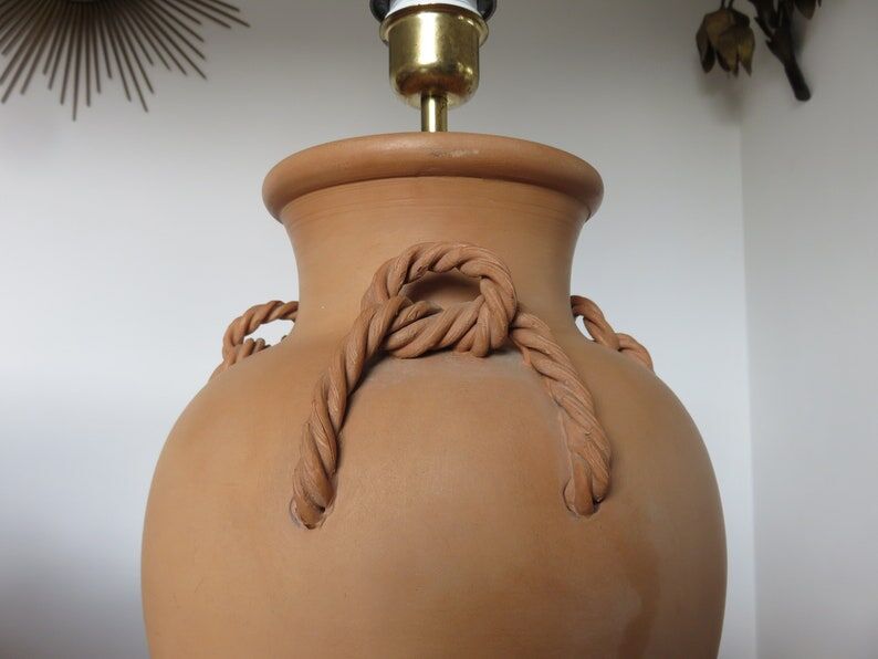 Terracotta lamp, terracotta 60s 70s