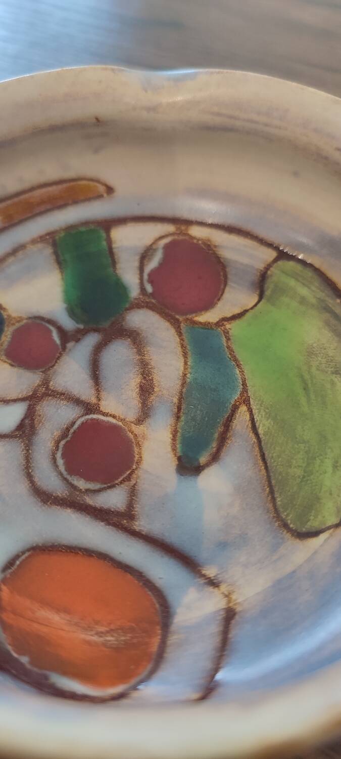 Ceramic signed by Marie-Christine Treinen Vallauris 20th Congress Nice