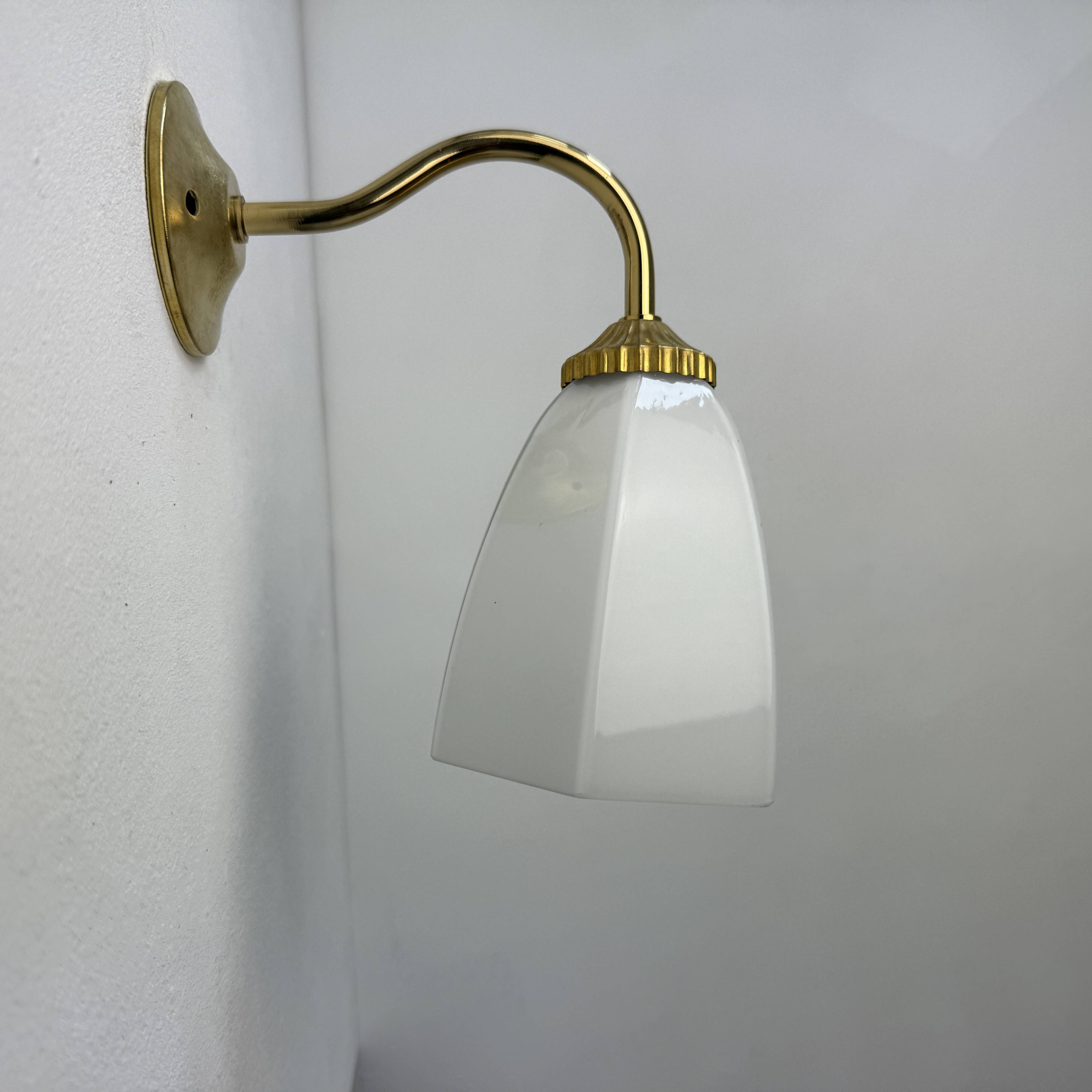 Pair of old vintage opaline sconces