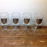 4 "Étain Sonnant" crest glasses