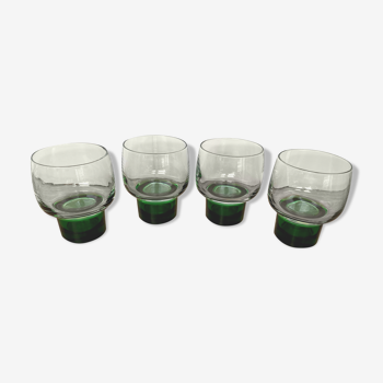 4 vintage cup glasses