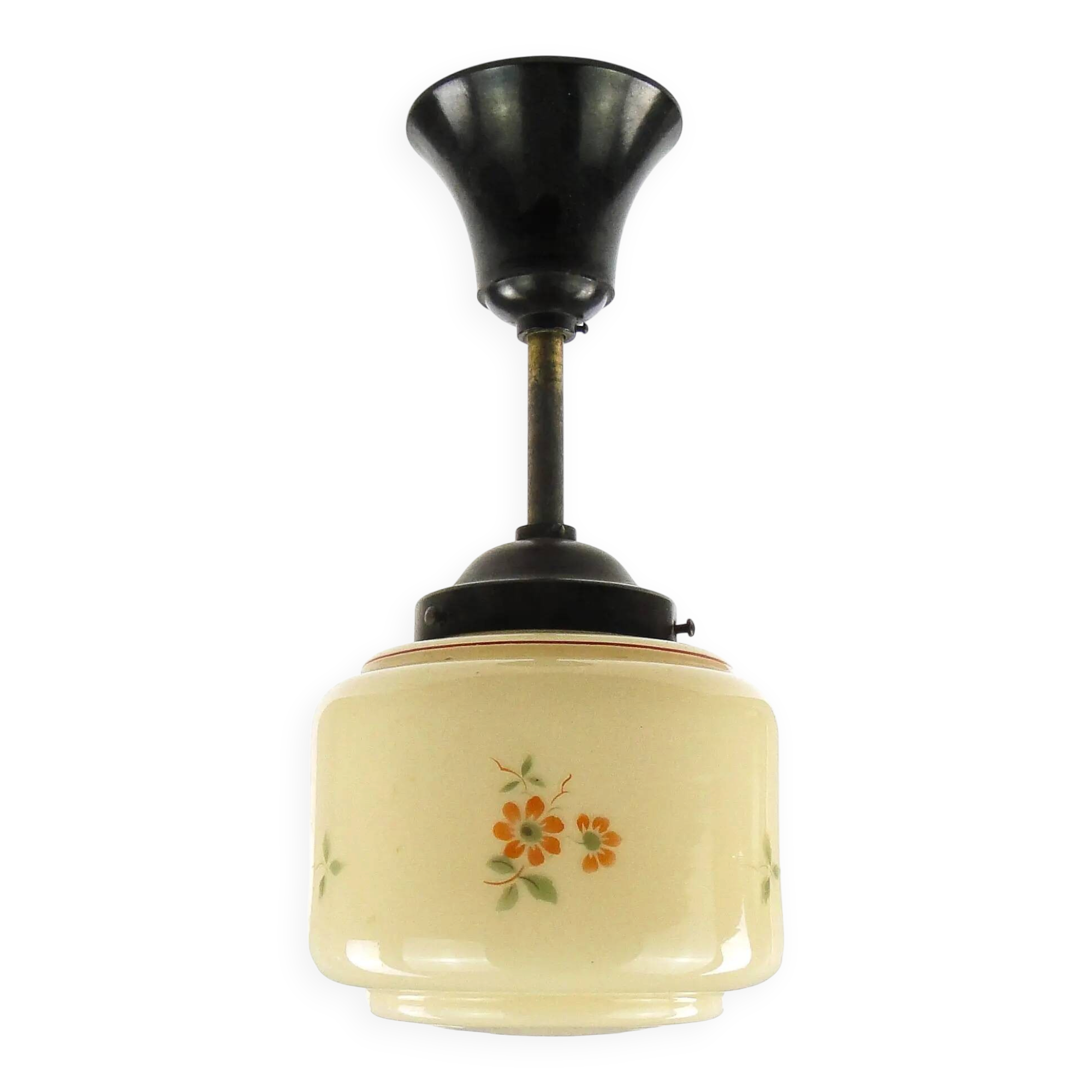Art Deco ceiling lamp, double-layered glass, Germany, 1930s