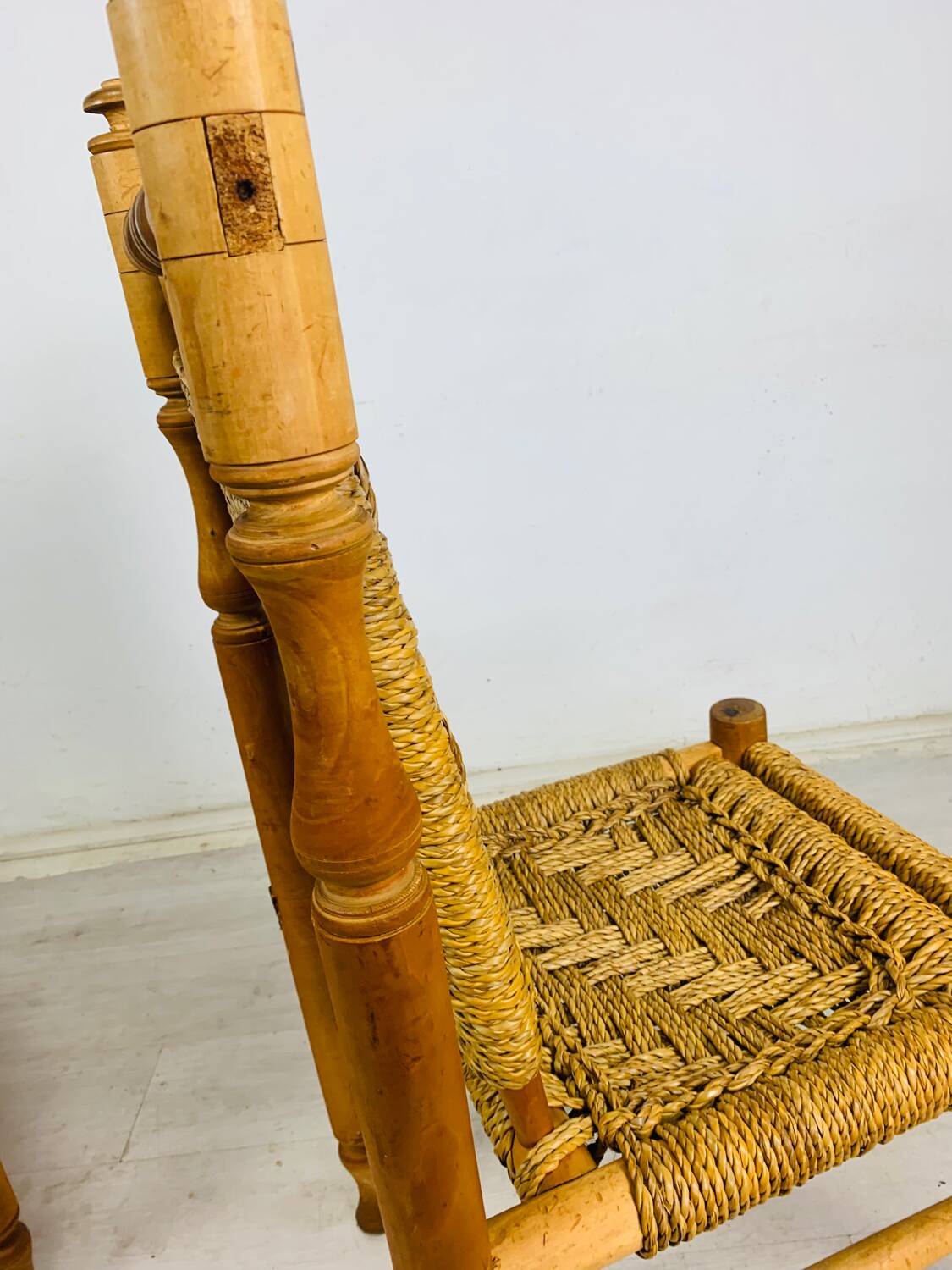 Wood and rope chair