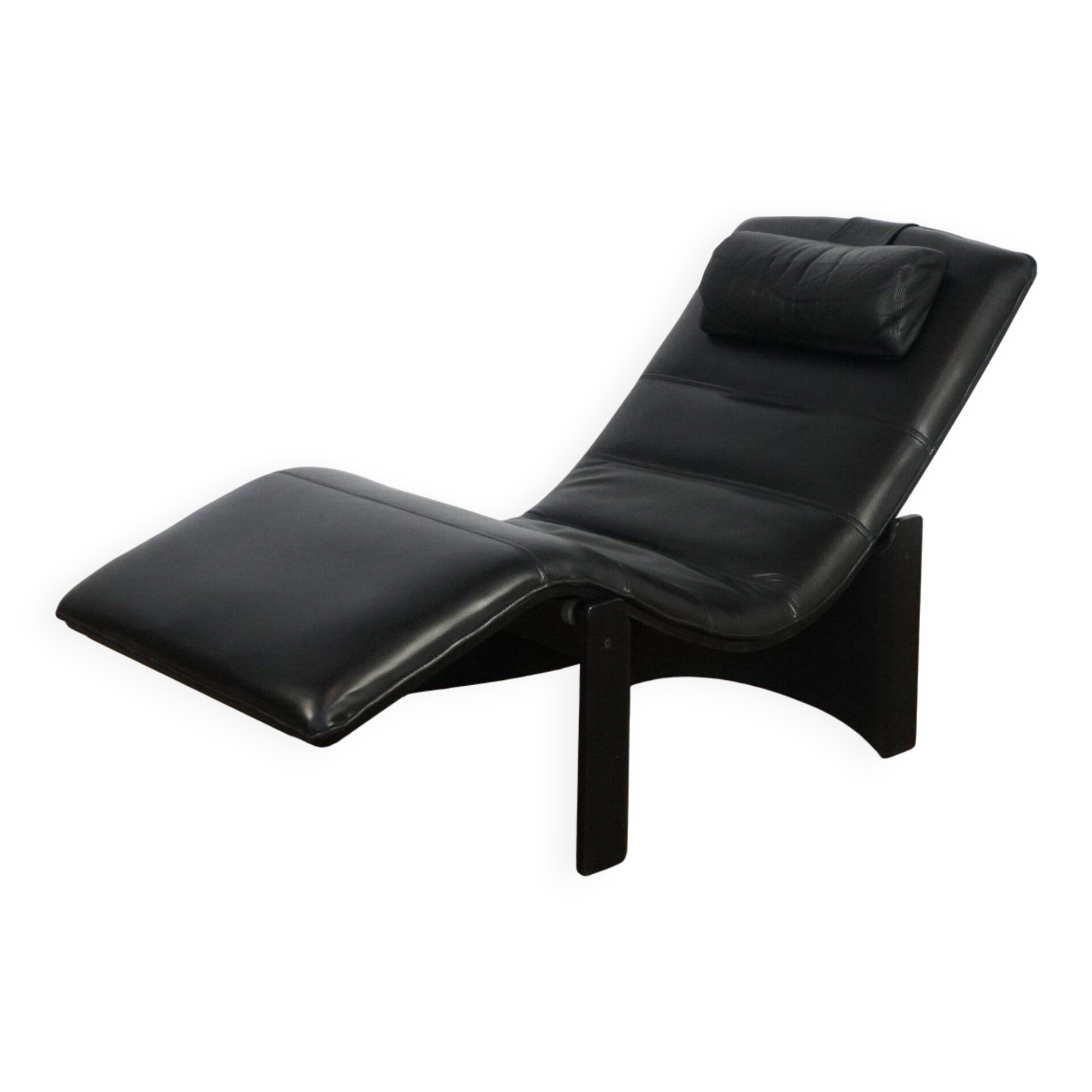 Fauteuil lounge réglable en cuir italien