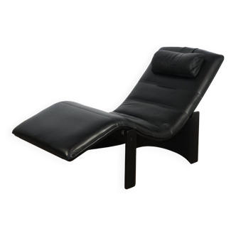 Fauteuil lounge réglable en cuir italien