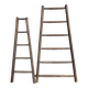 Deux échelles bois patiné H.135 cm