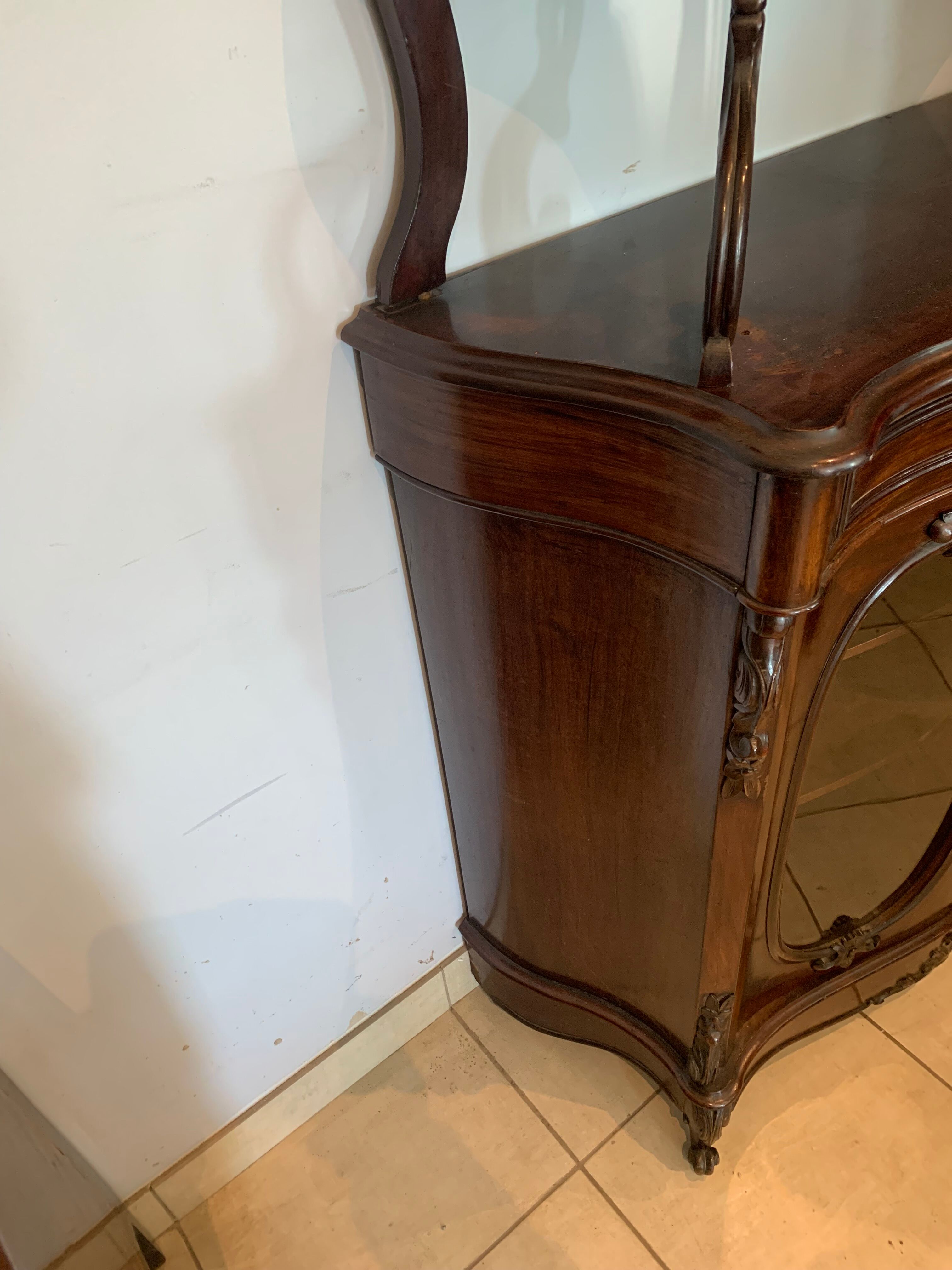 Louis Philippe cupboard in mahogany and nineteenth century veneer