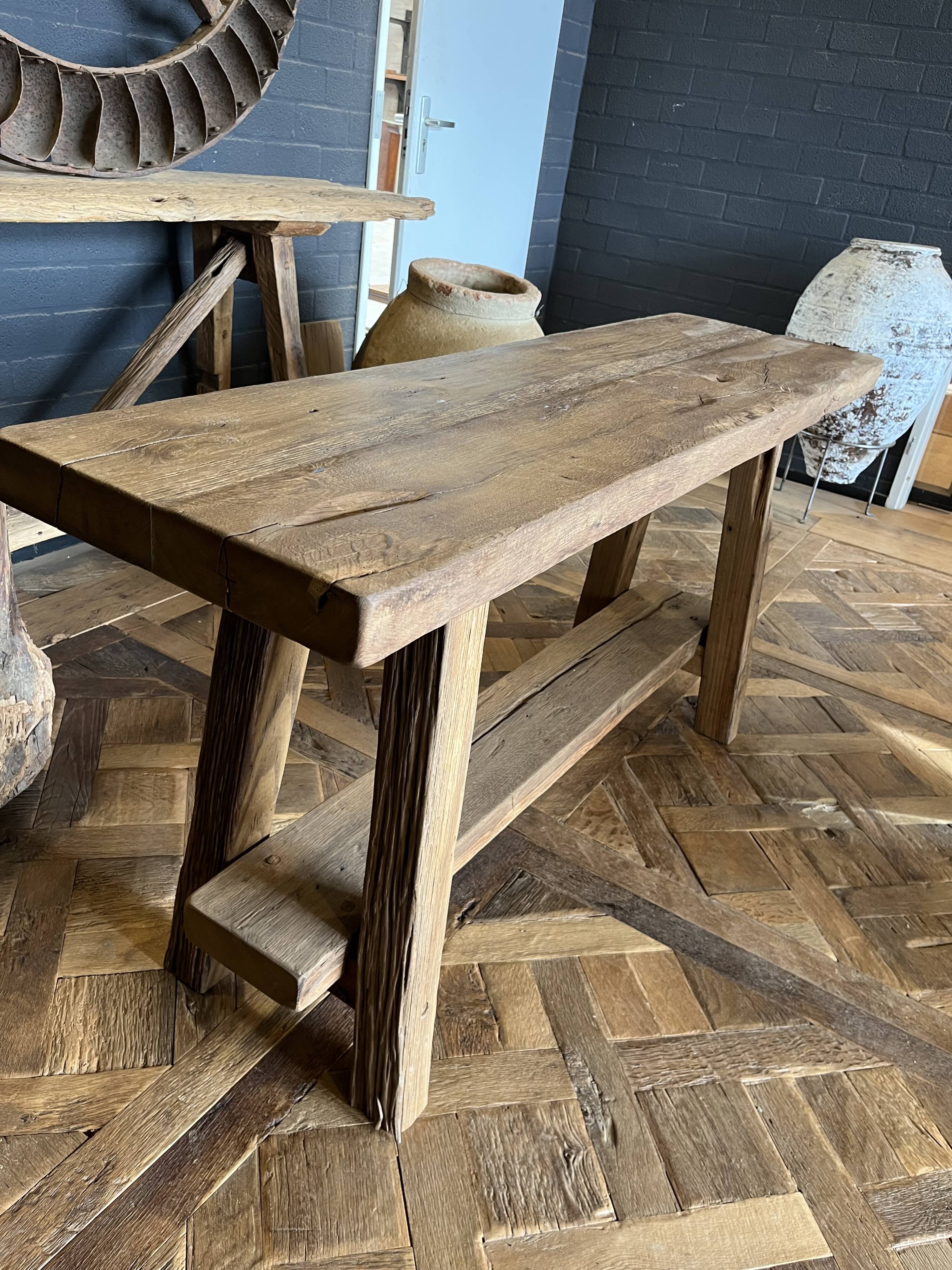 Console chêne massif ancien centenaire