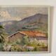Oil painting on canvas "Mountain, fir tree and house" no. 51