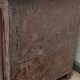 Antique wooden and metal accent furniture with mesh doors