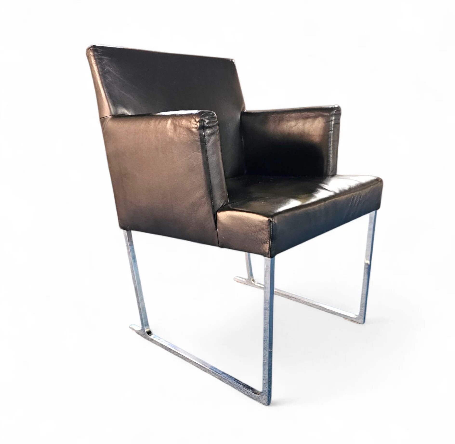 6 x Solo chair by Antonio Citterio for B&B Italia / Black leather