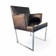 6 chaises Solo d'Antonio Citterio pour B&B Italia / Cuir noir