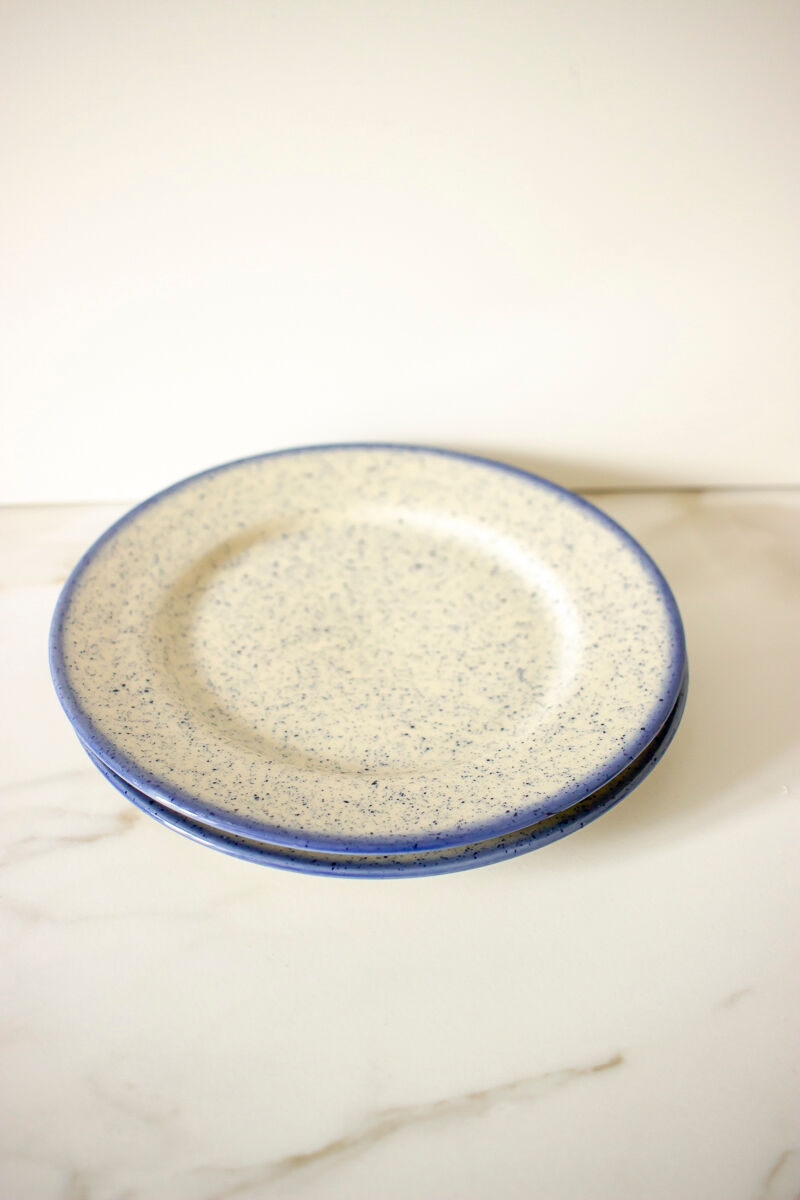 2 blue dessert plates Tulowice