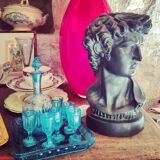 Bronze patinated plaster sculpture - David