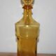 Vintage amber glass carafe with matching stopper – H 27 cm