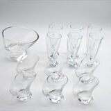 Angelo Mangiarotti for Cristallerie Il Colle 1970s drinking set