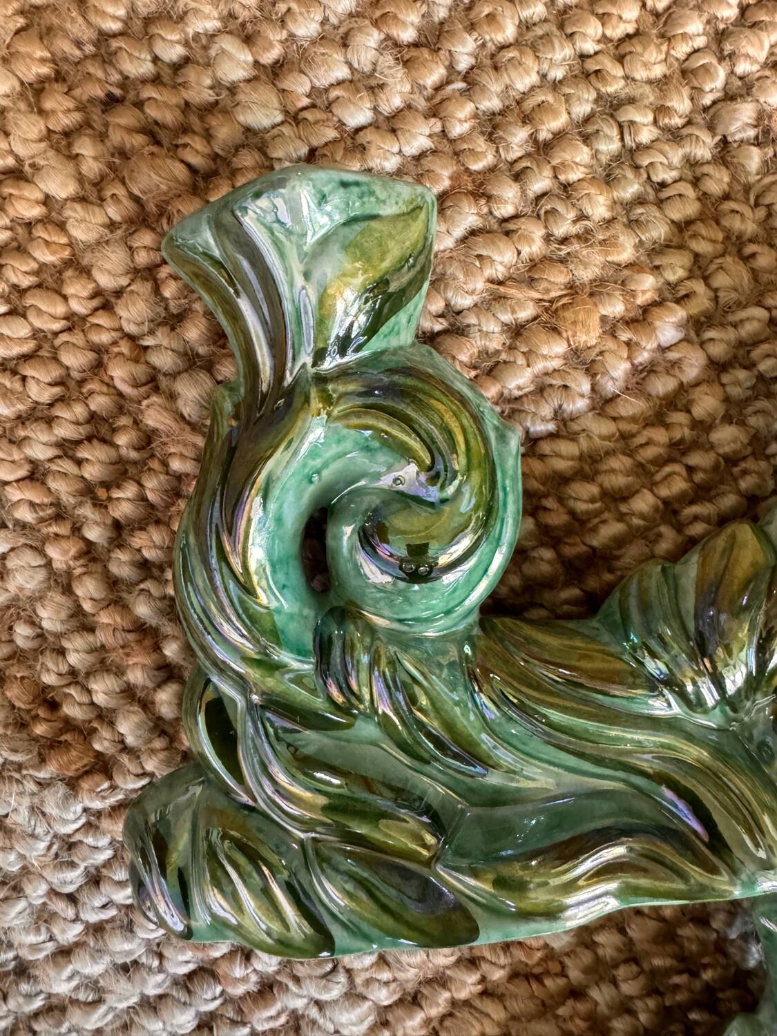 Lot de 2 bougeoirs doubles en céramique années 1930 Hubert Bequet