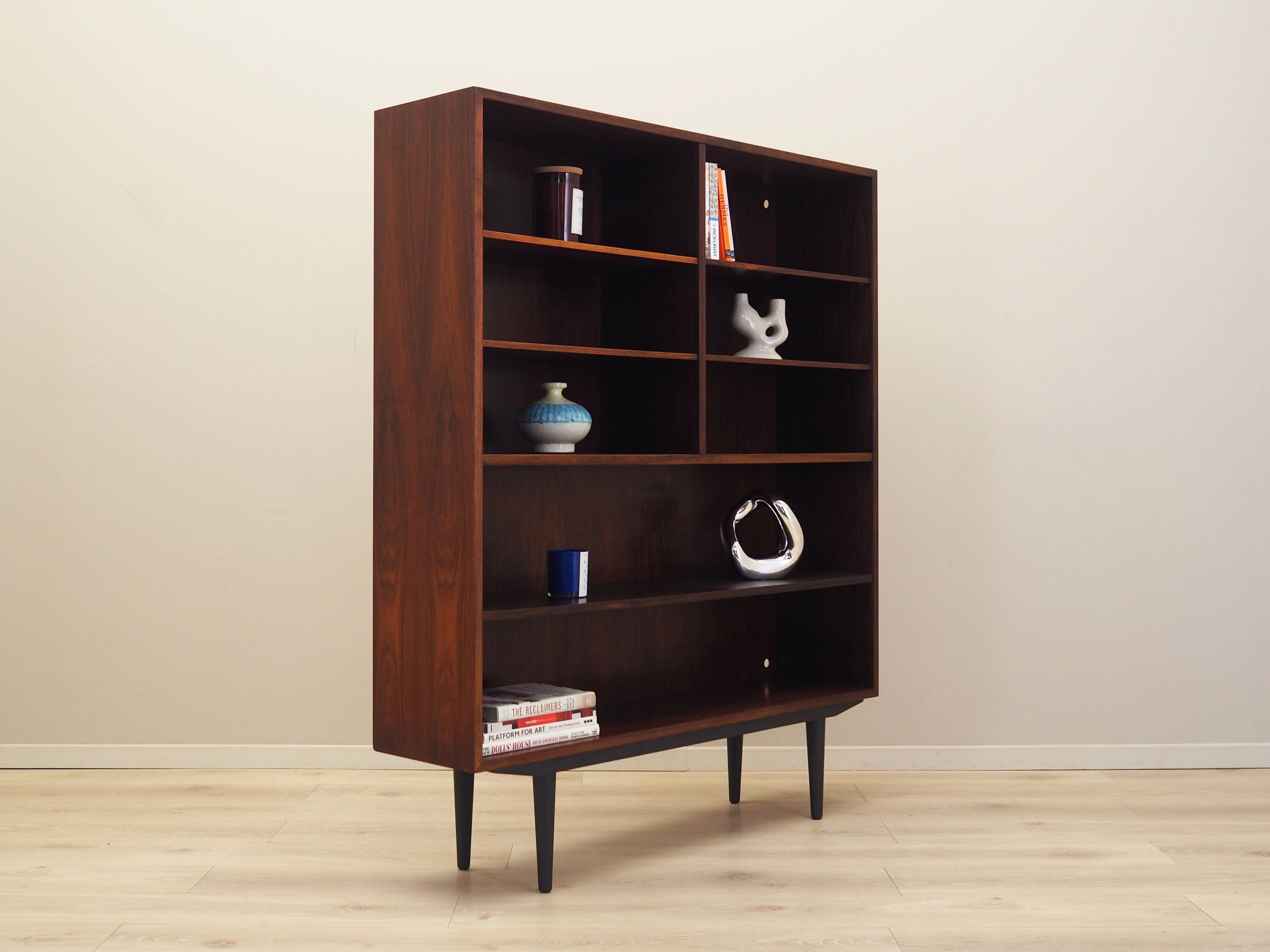 Mahogany bookcase, Danish design, 1970s, manufacturer: Omann Jun