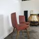Paire de chaises vintage rouges