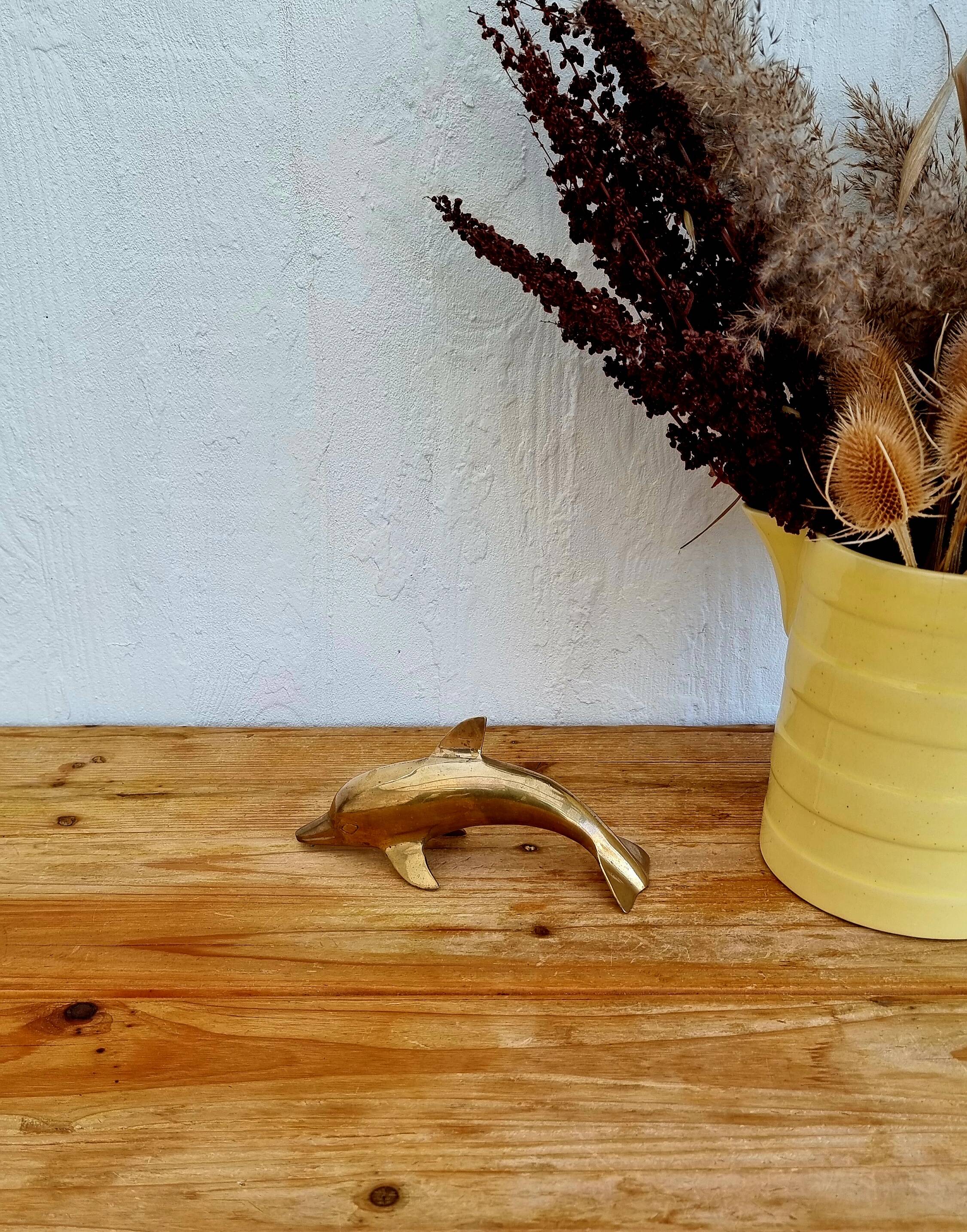 Vintage brass dolphin