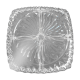 Ancien plat à 4 compartiments, serviteur, en verre très épais vintage