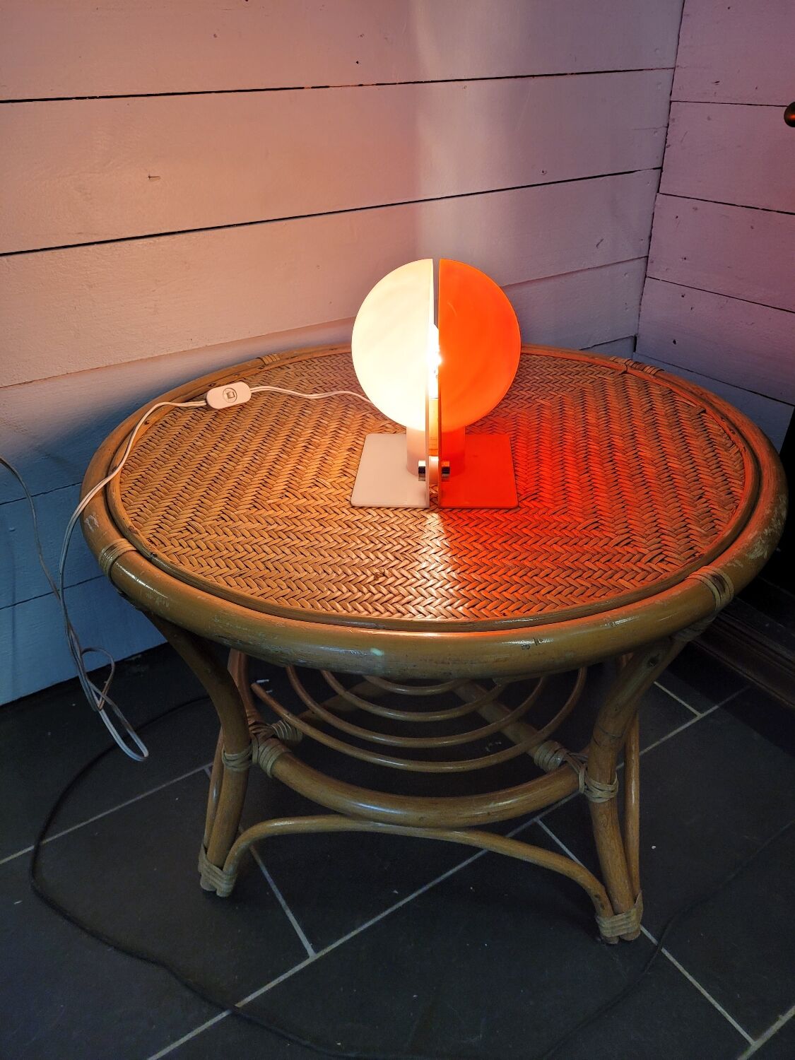 Table lamp by designer Harvey Guzzini Sirio From the 70s