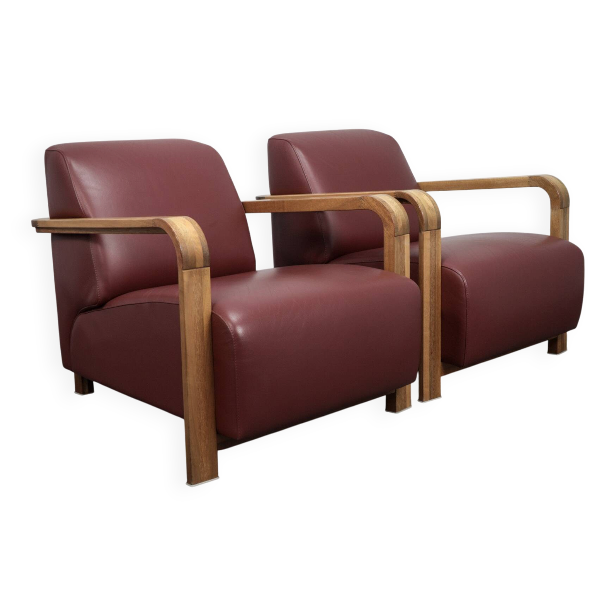 Pair of Hemingway lounge chairs by Hugo de Ruiter, Netherlands, 1990s