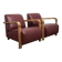 Pair of Hemingway lounge chairs by Hugo de Ruiter, Netherlands, 1990s