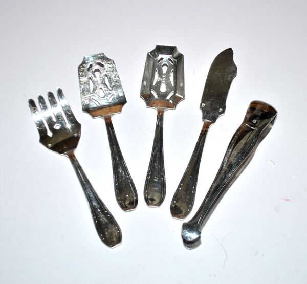 LCF service à mignardise vintage argenterie design 1950 Le Couvert Français hors-d'œuvre