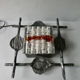 Swedish brutalist wall lamp by Tom Ahlström & Hans Ehrlich, 60s