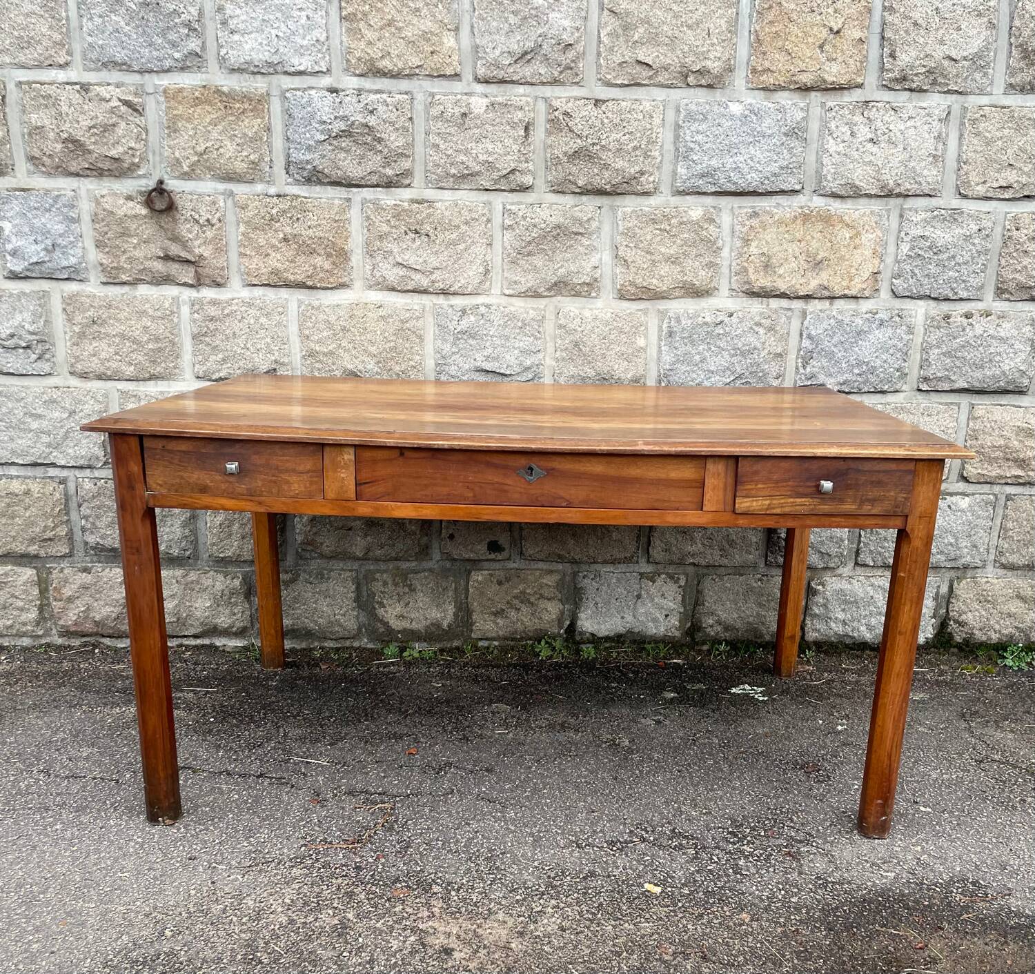 Cherry Wood Desk with three drawers